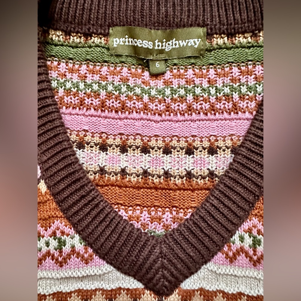 Princess Highway Multicolor Knit Vest - Picture 3 of 6